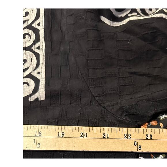 Vintage Asiacraft Button Up Lonngsleeve Handmade Shirt Black Indonesia Sz L - Picture 4 of 5